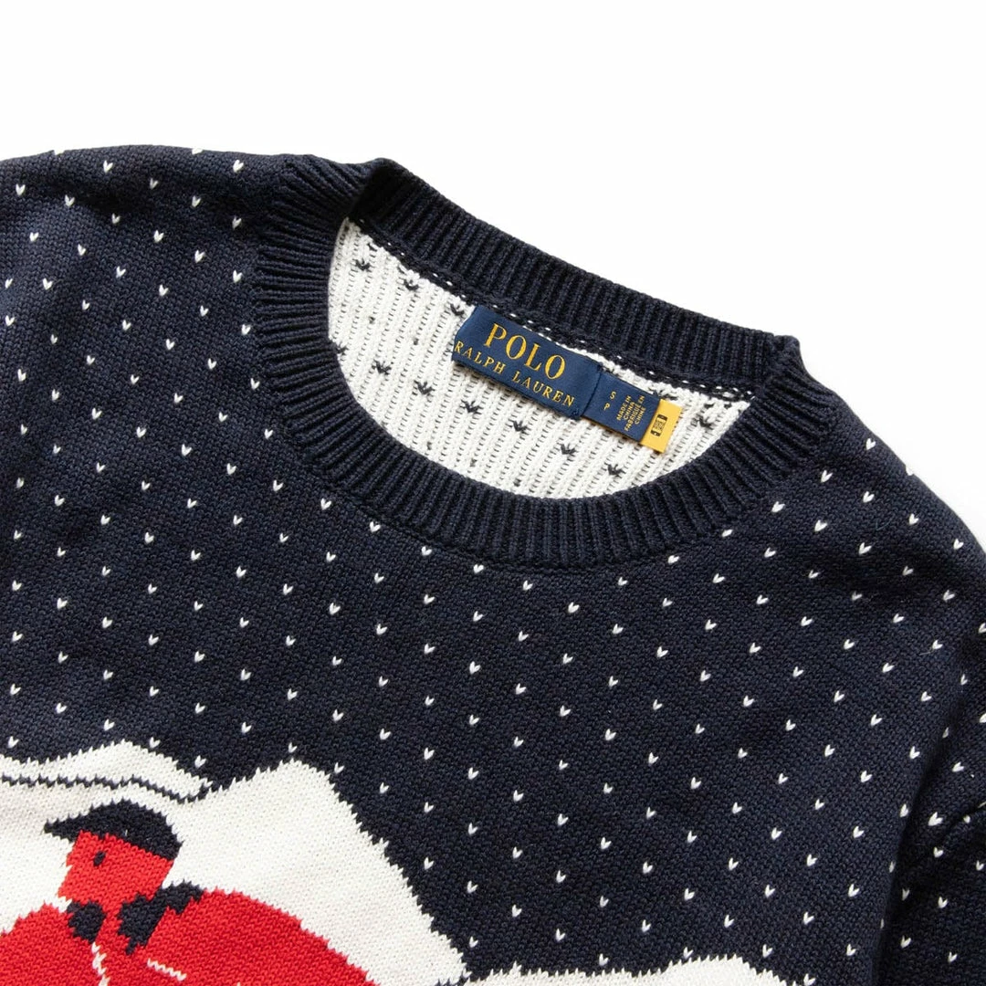 Cheapest 🔥 Polo Ralph Lauren Knitwear JACQUARD STITCHED SKI MOTIF CREWNECK SWEATER 🤩 3 Polo Ralph Lauren Knitwear JACQUARD STITCHED SKI MOTIF CREWNECK SWEATER