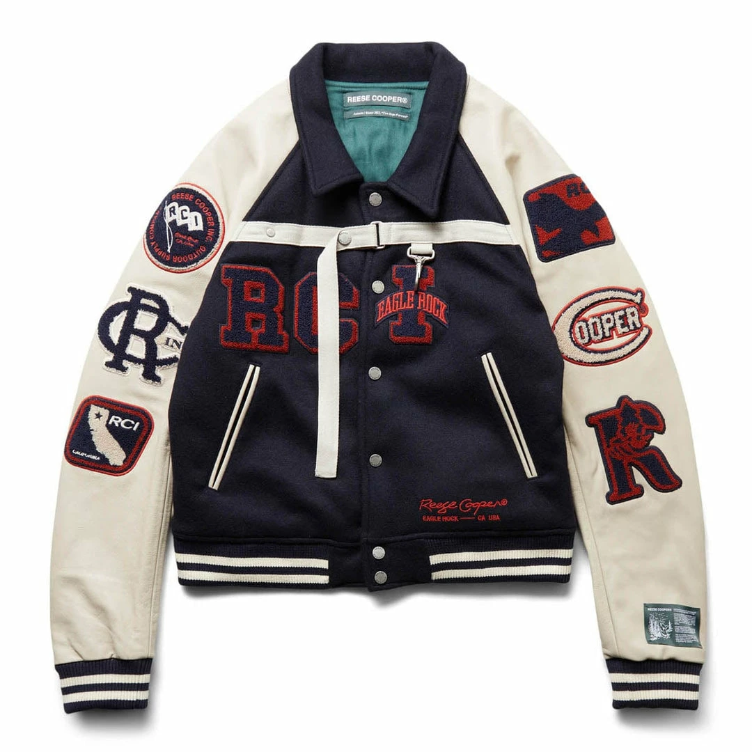 Brand new 🛒 Reese Cooper TWO STEPS FORWARD WOOL VARSITY JACKET Outerwear 😀 1 Reese Cooper TWO STEPS FORWARD WOOL VARSITY JACKET Outerwear