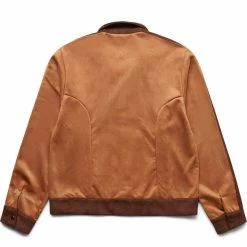 Sasquatchfabrix FAUX SUEDE TRACK JACKET CAMEL L
