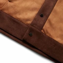 Sasquatchfabrix FAUX SUEDE TRACK JACKET CAMEL L