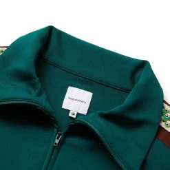 Sasquatchfabrix LACE TAPE TRACK JACKET DARK GREEN Outerwear