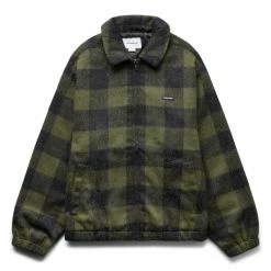 Thisisneverthat BRUSHED CHECK ZIP JACKET