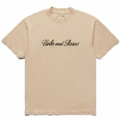 Viola And Roses T-Shirts & Long Sleeves EMBROIDERY LETTER S/S TEE