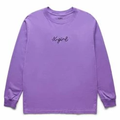 X-Girl EMBROIDERED FACE L/S TEE Women's
