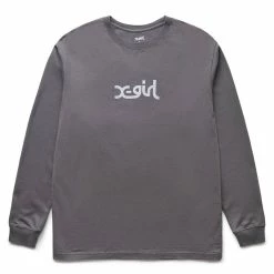 X-Girl WASHED FACE LOGO L/S TEE