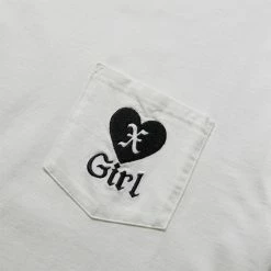 X-Girl T-Shirts & Long Sleeves HEART EMBROIDERY POCKET S/S TEE