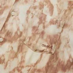 X-Girl Shirts MARBLE PRINT OPEN COLLAR SHIRT