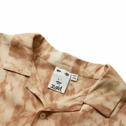 X-Girl Shirts MARBLE PRINT OPEN COLLAR SHIRT