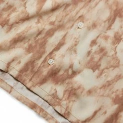 X-Girl Shirts MARBLE PRINT OPEN COLLAR SHIRT